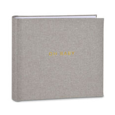 Photo Album Book NEW Linen Inlay Gold Trim On Front Holds 72 Pages