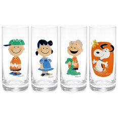  金正陶器(Kaneshotouki) Peanuts 609124 Snoopy Glass, Dessert Glass,  Approx. 8.5 fl oz (240 ml), Retro Cafe, Made in Japan : Home & Kitchen