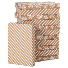 Hallmark Christmas Gift Box Assortment, Patterned Shirt Boxes with Lids, Set of 12