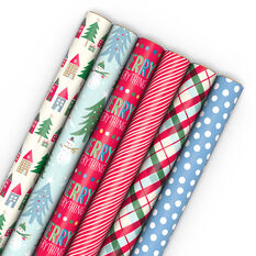 Hallmark Wrapping Paper Set - 6 Pack (Holiday Neutral Designs)