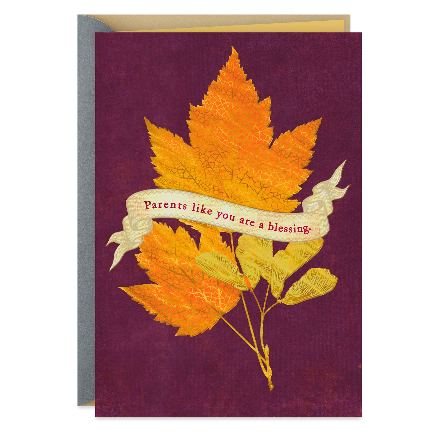 Parents Like You Are A Blessing Fall Leaves Thanksgiving Card - Greeting  Cards - Hallmark