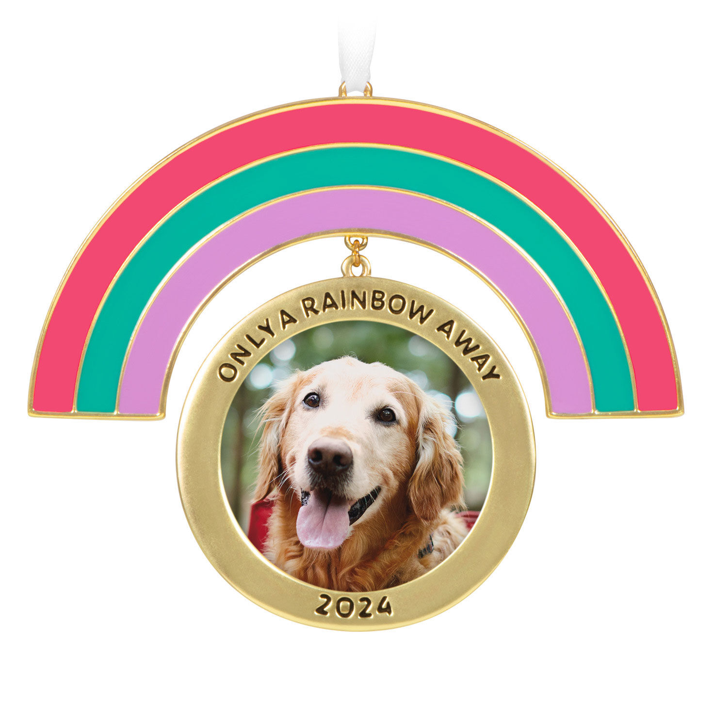 Only a Rainbow Away 2024 Metal Photo Frame Ornament for only USD 19.99 | Hallmark