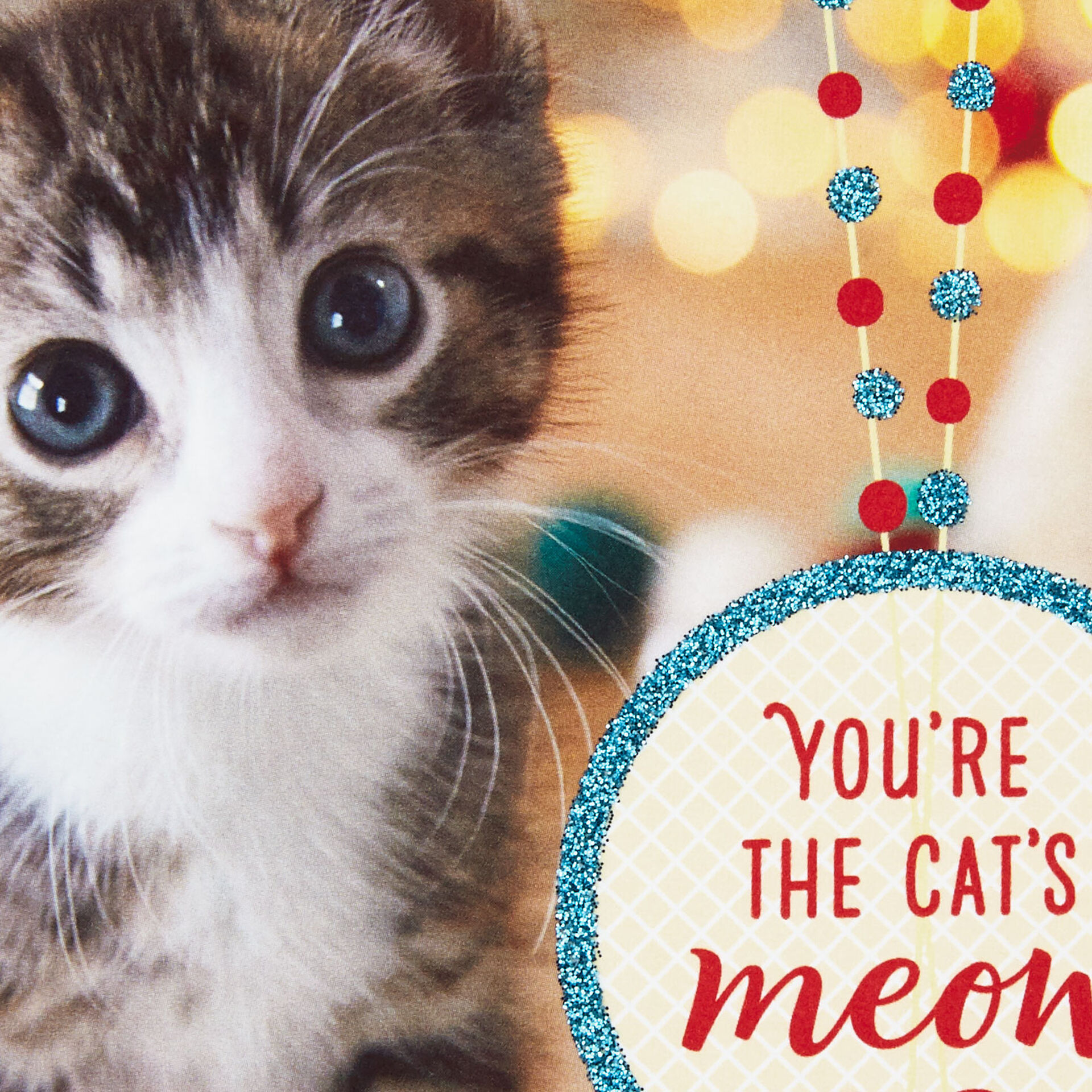 You're the Cat's Meow Christmas Card From the Cat - Greeting Cards