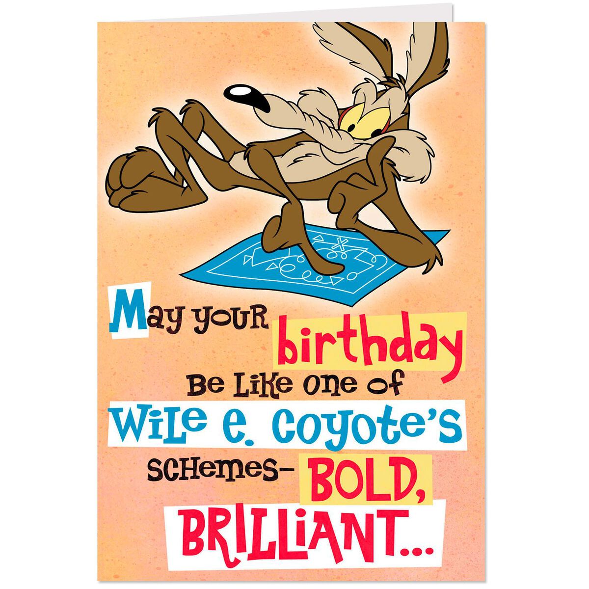 Wile E. Coyote Bold and Brilliant Birthday Card - Greeting Cards - Hallmark