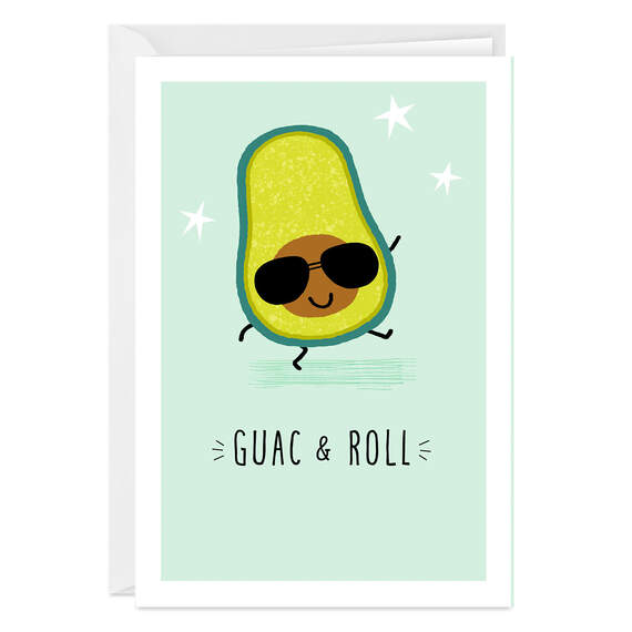 Personalized Guac and Roll Funny Folded Birthday Photo Card - eCards ...