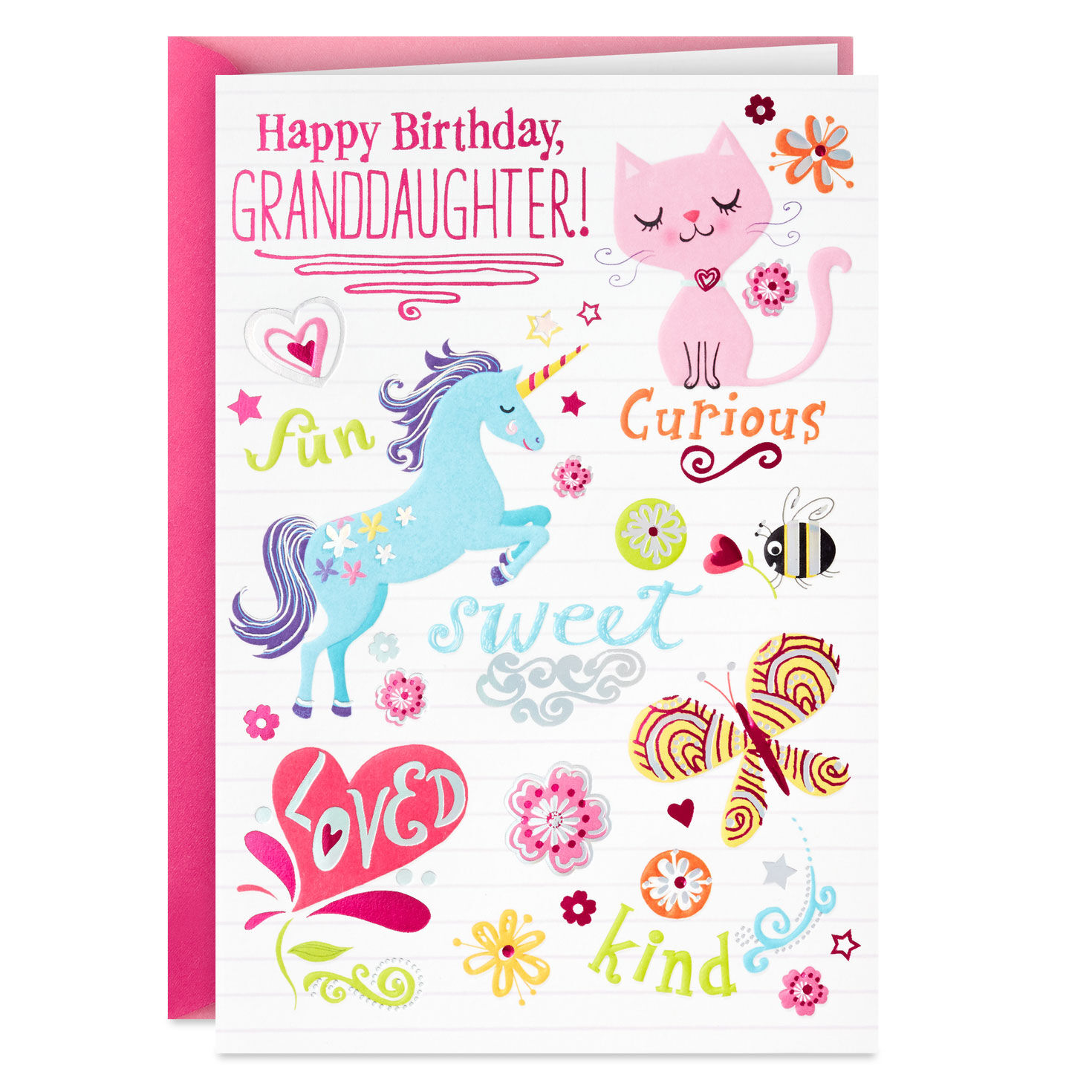 Happier, Brighter and Sweeter Birthday Card for Granddaughter for only USD 3.99 | Hallmark