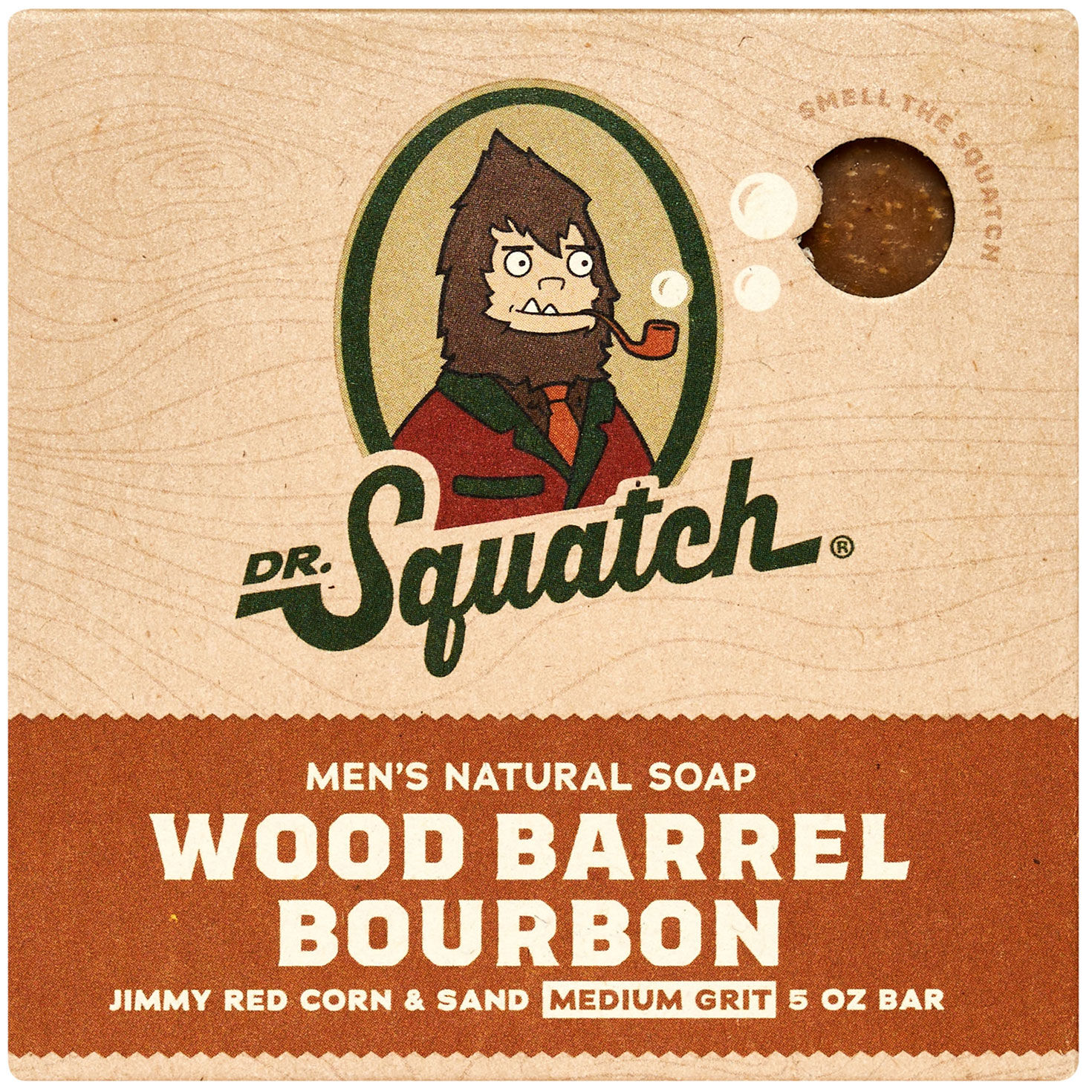 Dr. Squatch Wood Barrel Bourbon Natural Soap for Men, 5 oz - Soaps & Salts  - Hallmark