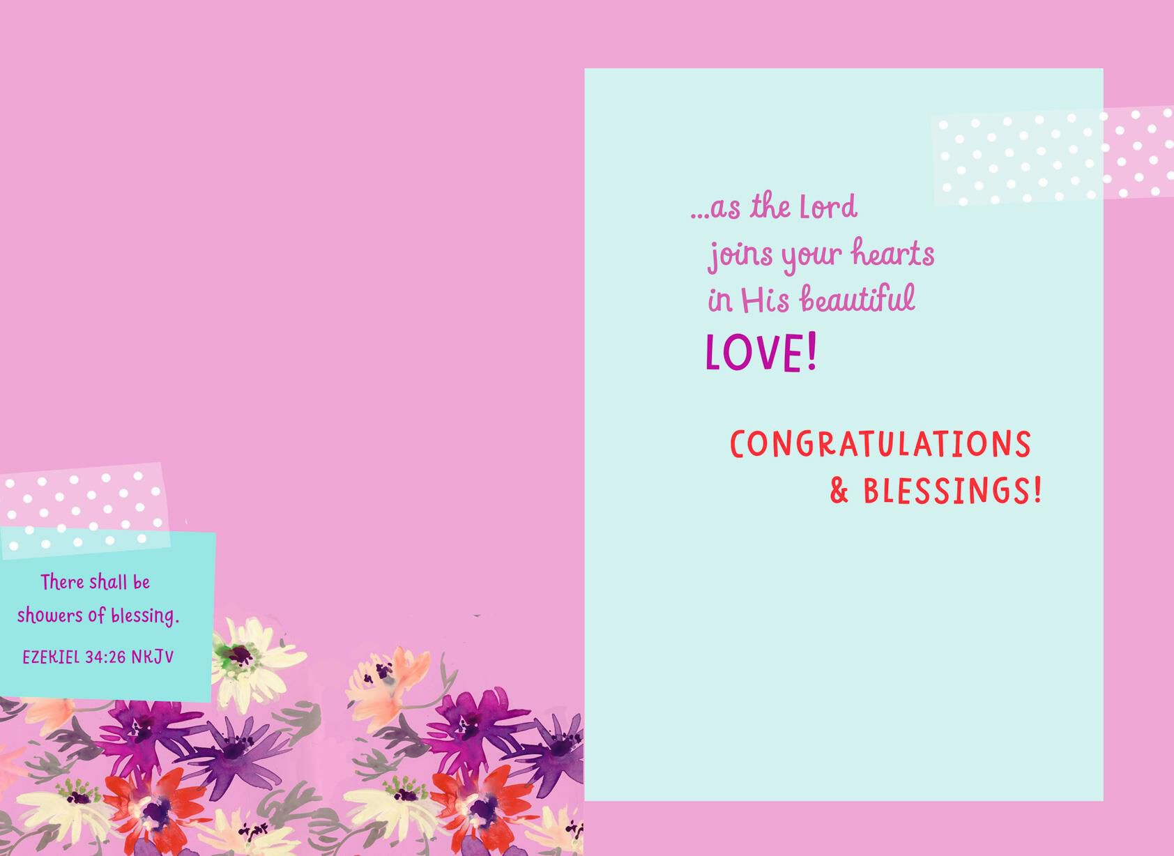 Blessings From Above Religious Bridal Shower Card - Greeting Cards