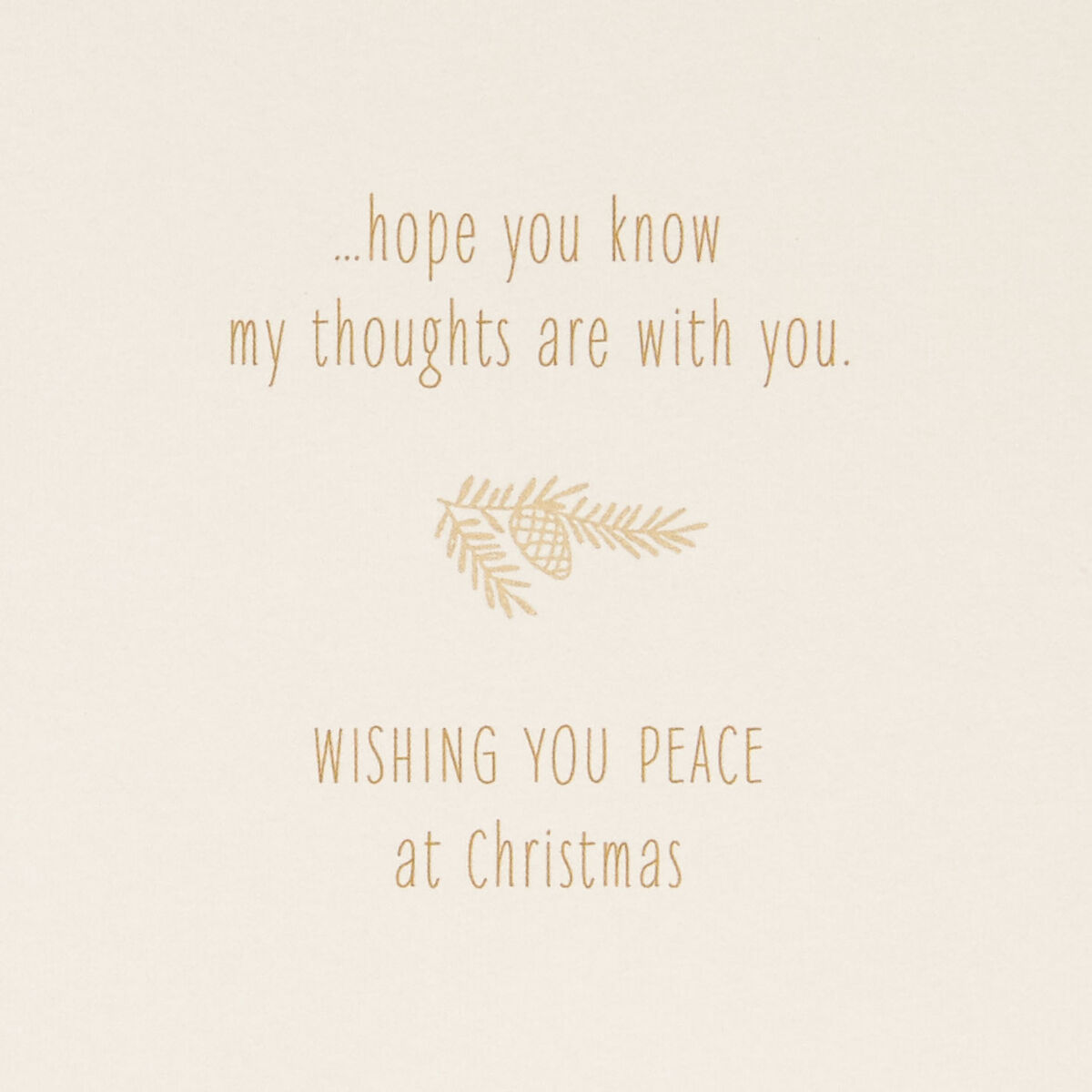 My Thoughts Are With You Christmas Sympathy Card - Greeting Cards ...