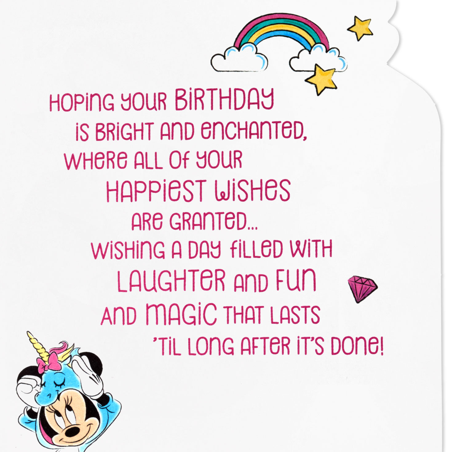 Disney Minnie Mouse on Unicorn Birthday Card for Great-Granddaughter ...