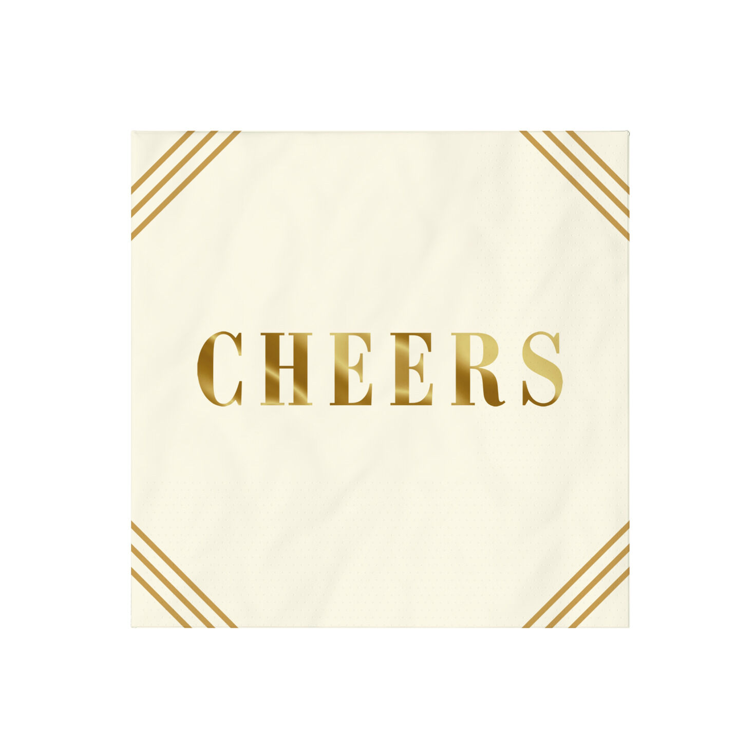 Ivory and Gold "Cheers" Cocktail Napkins, Set of 16 for only USD 4.49 | Hallmark