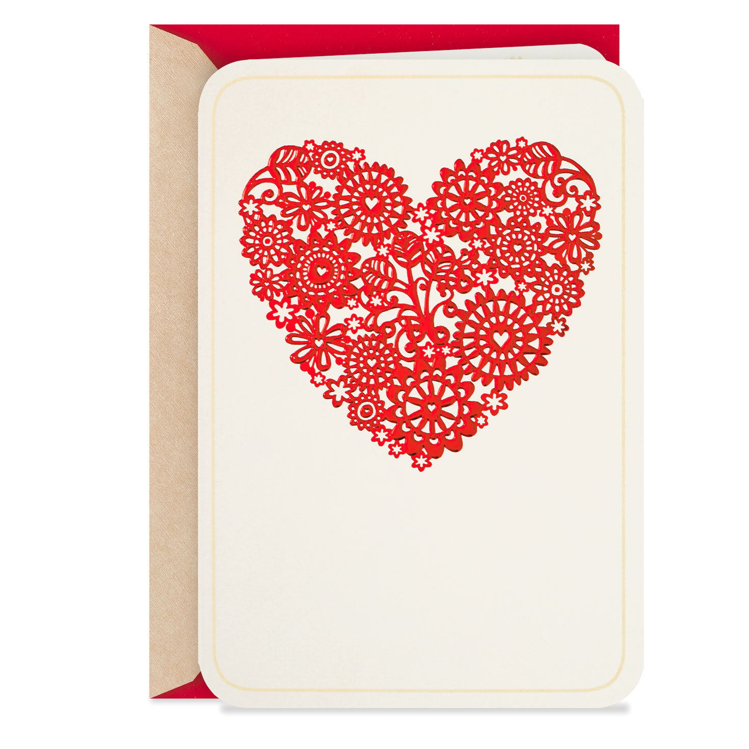 Elegant Red Floral Heart Blank Card for only USD 2.99 | Hallmark