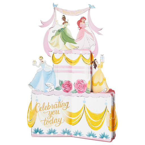 Disney Princess Cake Honeycomb 3D Pop-Up Birthday Card, 