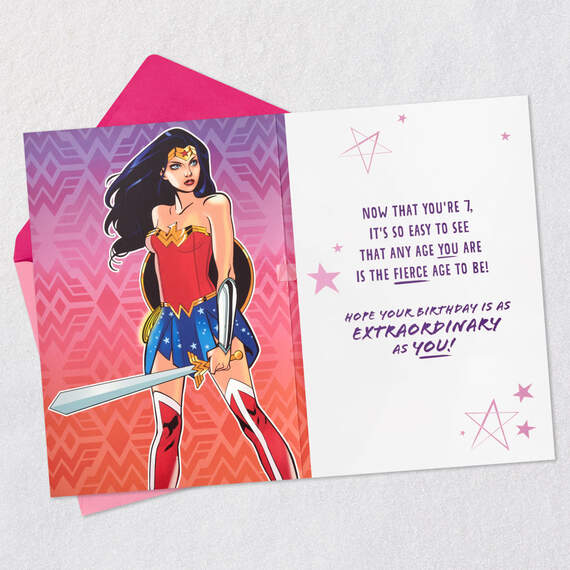 DC™ Wonder Woman™ You're Extraordinary Musical 7th Birthday Card, , large image number 3