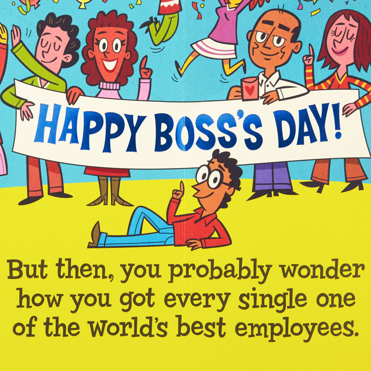 World's Best Boss and Employees Funny Boss's Day Card From Us