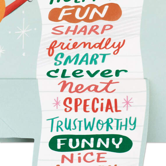 Old-School Nice List Funny Pop-Up Christmas Card, , large image number 4