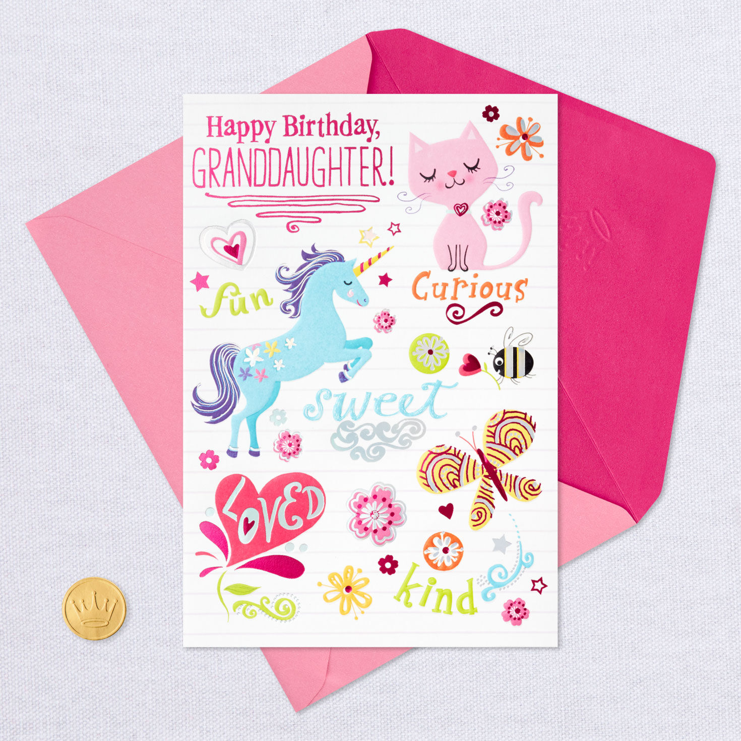 Happier, Brighter and Sweeter Birthday Card for Granddaughter for only USD 3.99 | Hallmark