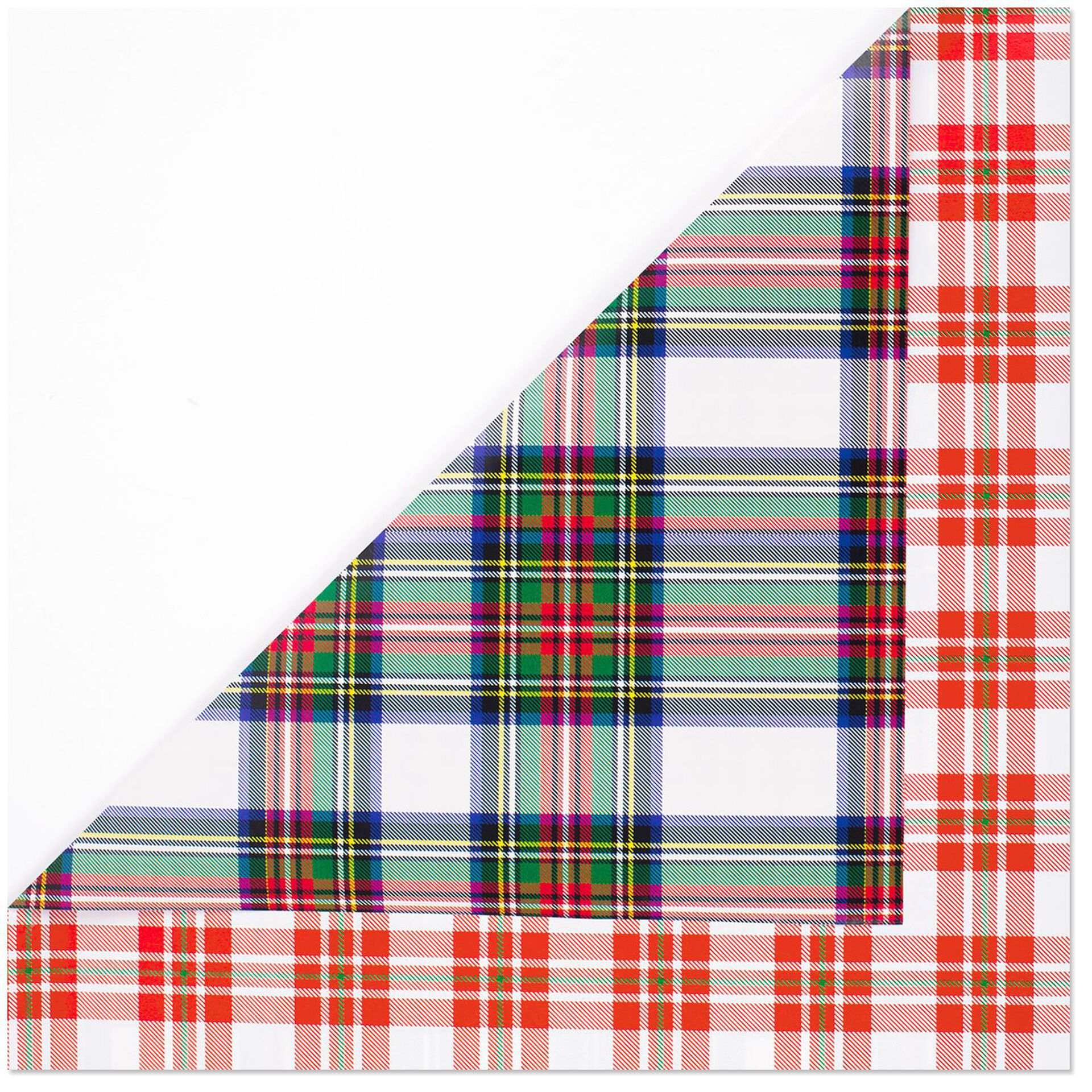 Pretty Plaid 4-Pack Christmas Wrapping Paper Rolls, 125 sq. ft