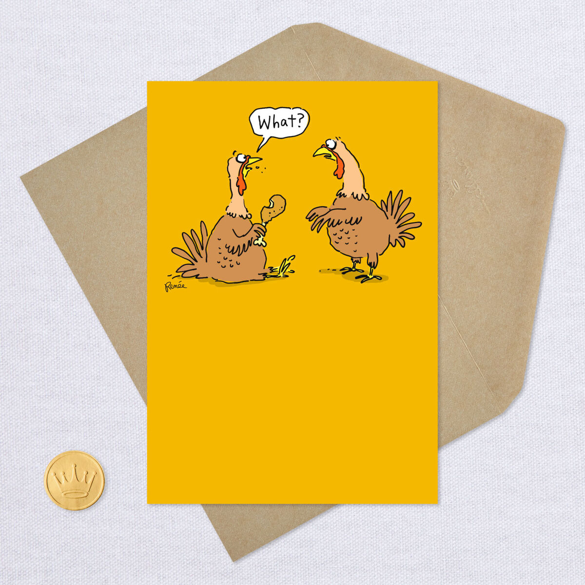 Two Turkeys Surprise Funny Thanksgiving Card - Greeting Cards - Hallmark