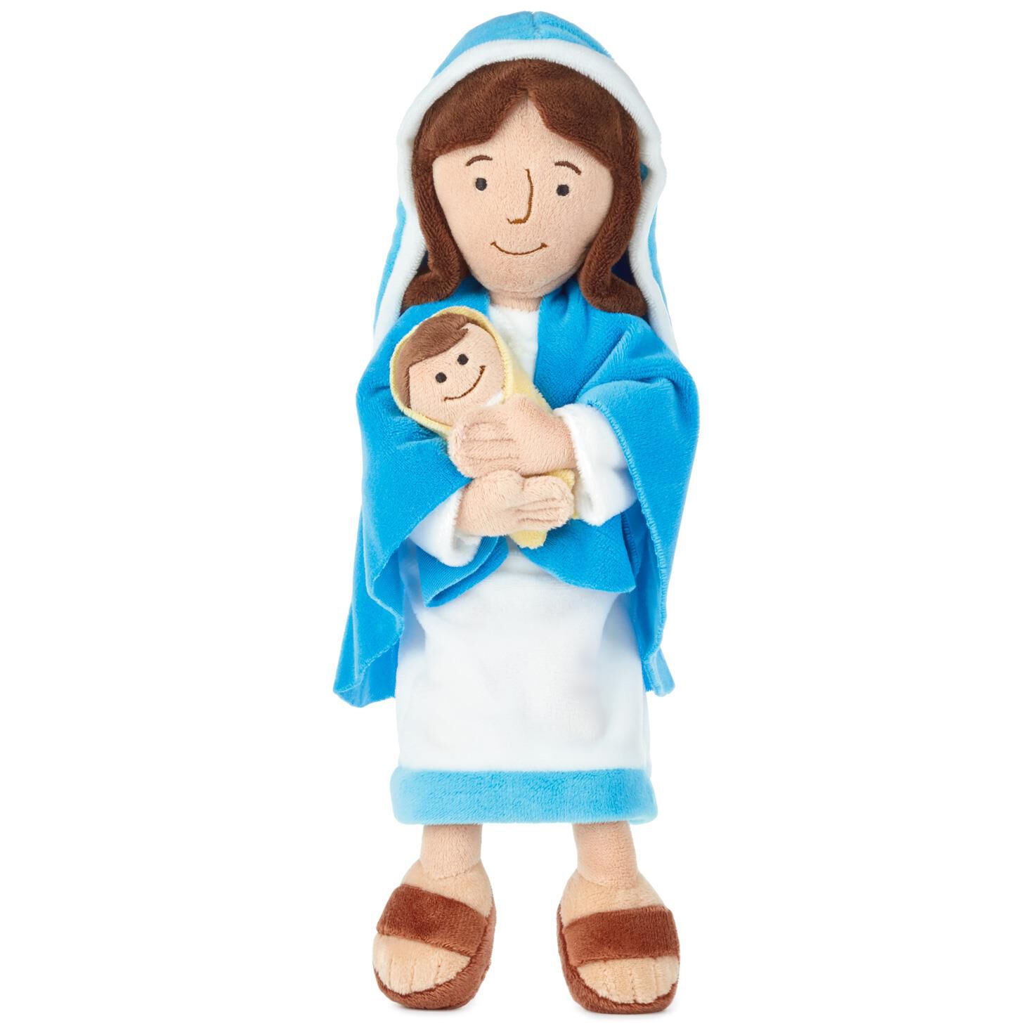 Mother Mary Holding Baby Jesus Stuffed 