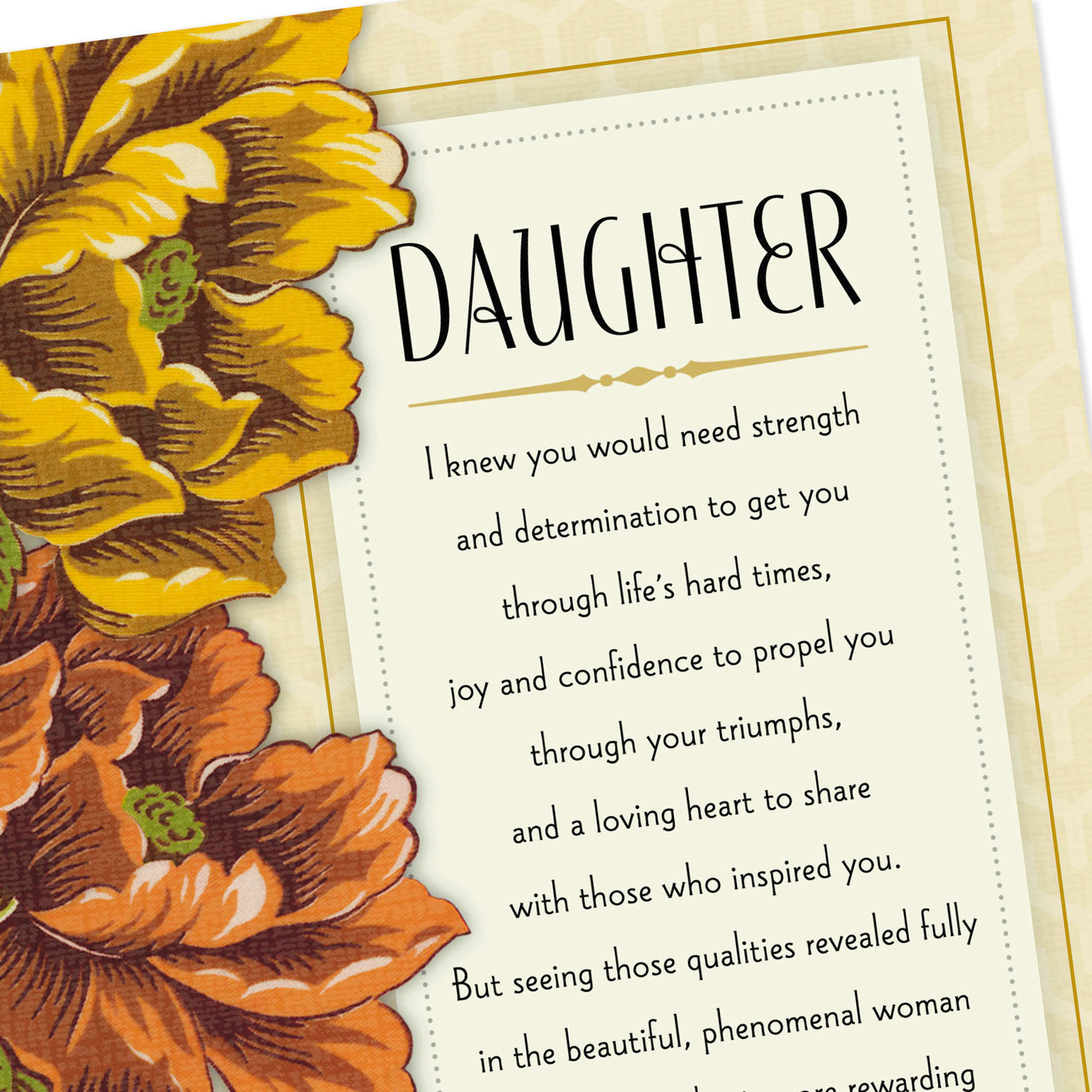 Orange and Yellow Flowers Birthday Card for Daughter - Greeting Cards ...