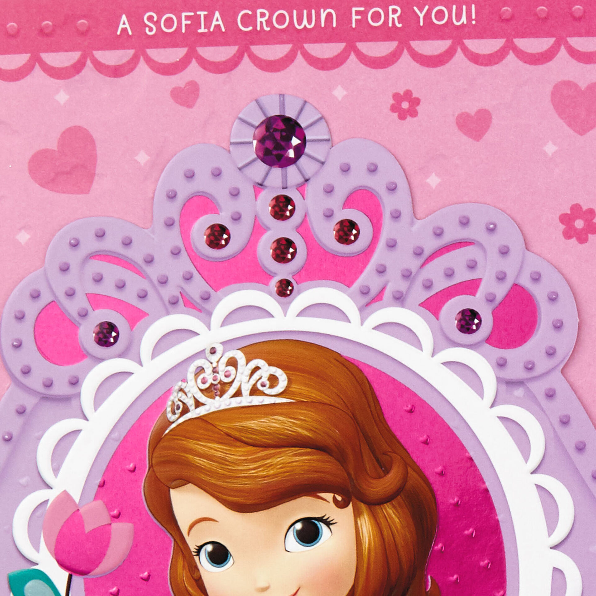 Sofia The First 3rd Birthday Card With Detachable Crown Greeting Cards Hallmark
