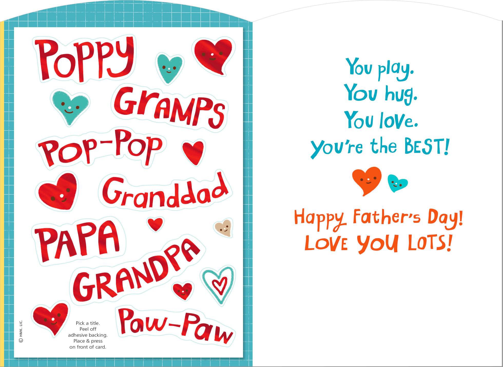 Download Cute Bear Pick a Title Father's Day Card for Grandfather ...
