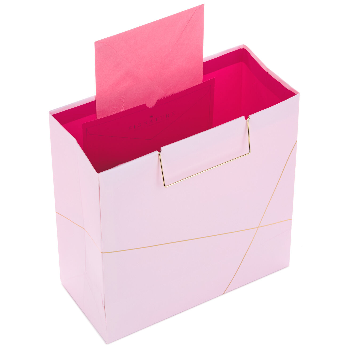 Light Pink With Gold Large Square Gift Bag, 10.4" for only USD 6.99 | Hallmark