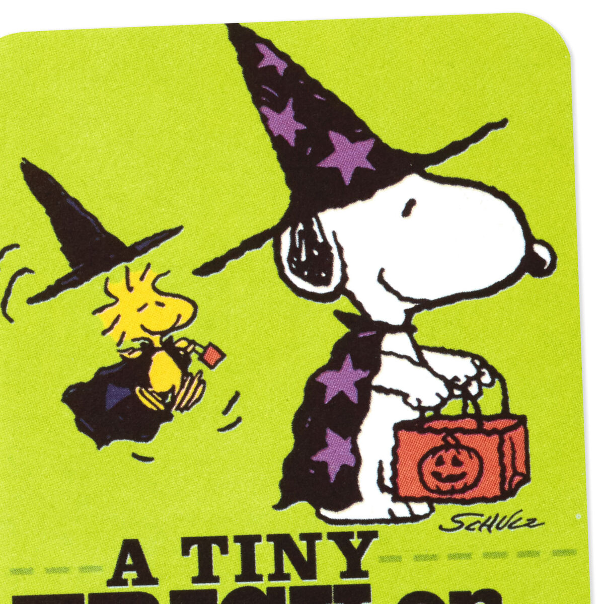 3.25" Mini Peanuts® Snoopy and Woodstock Trick or Treat Halloween Card