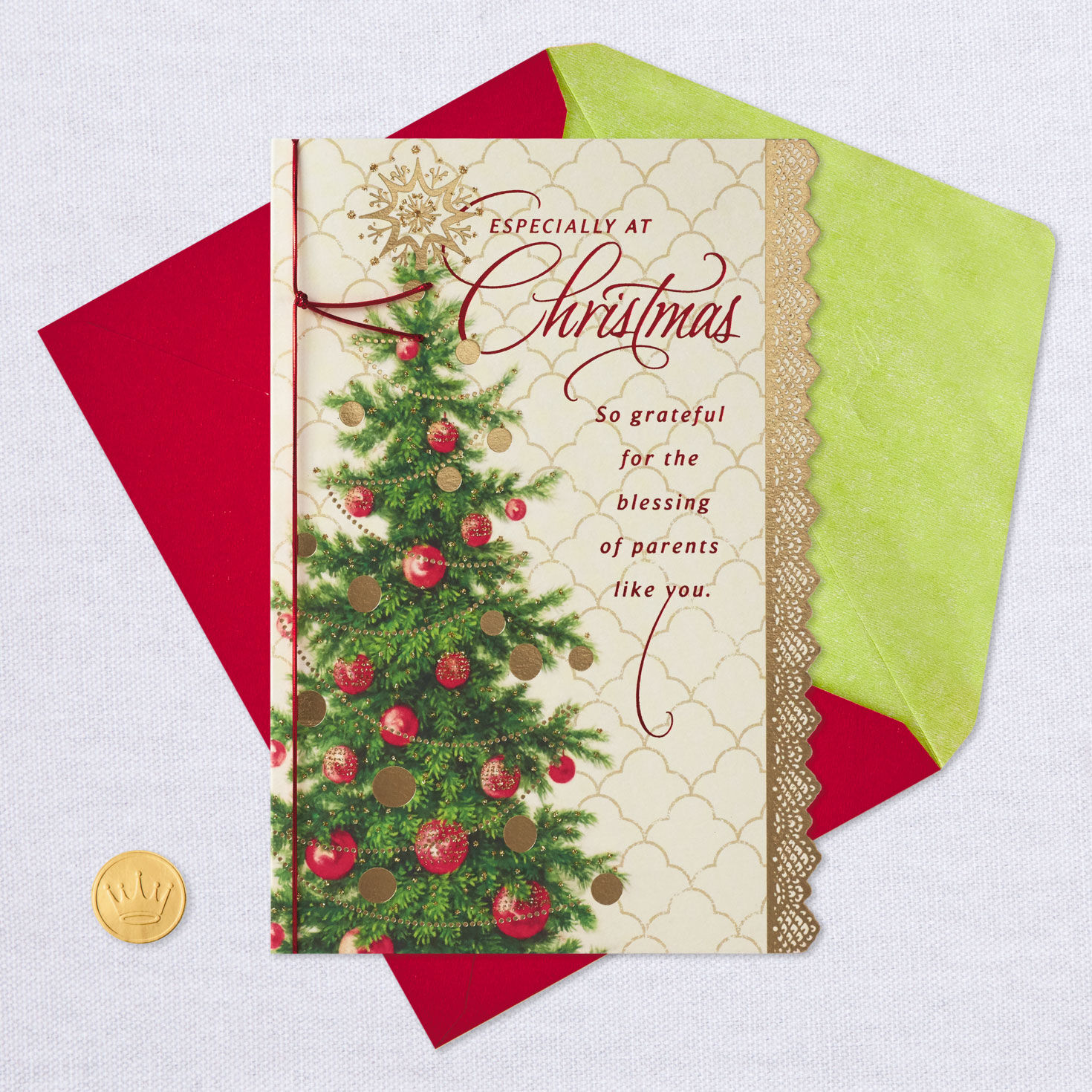 Grateful for Your Blessings Christmas Card for Parents - Greeting Cards ...