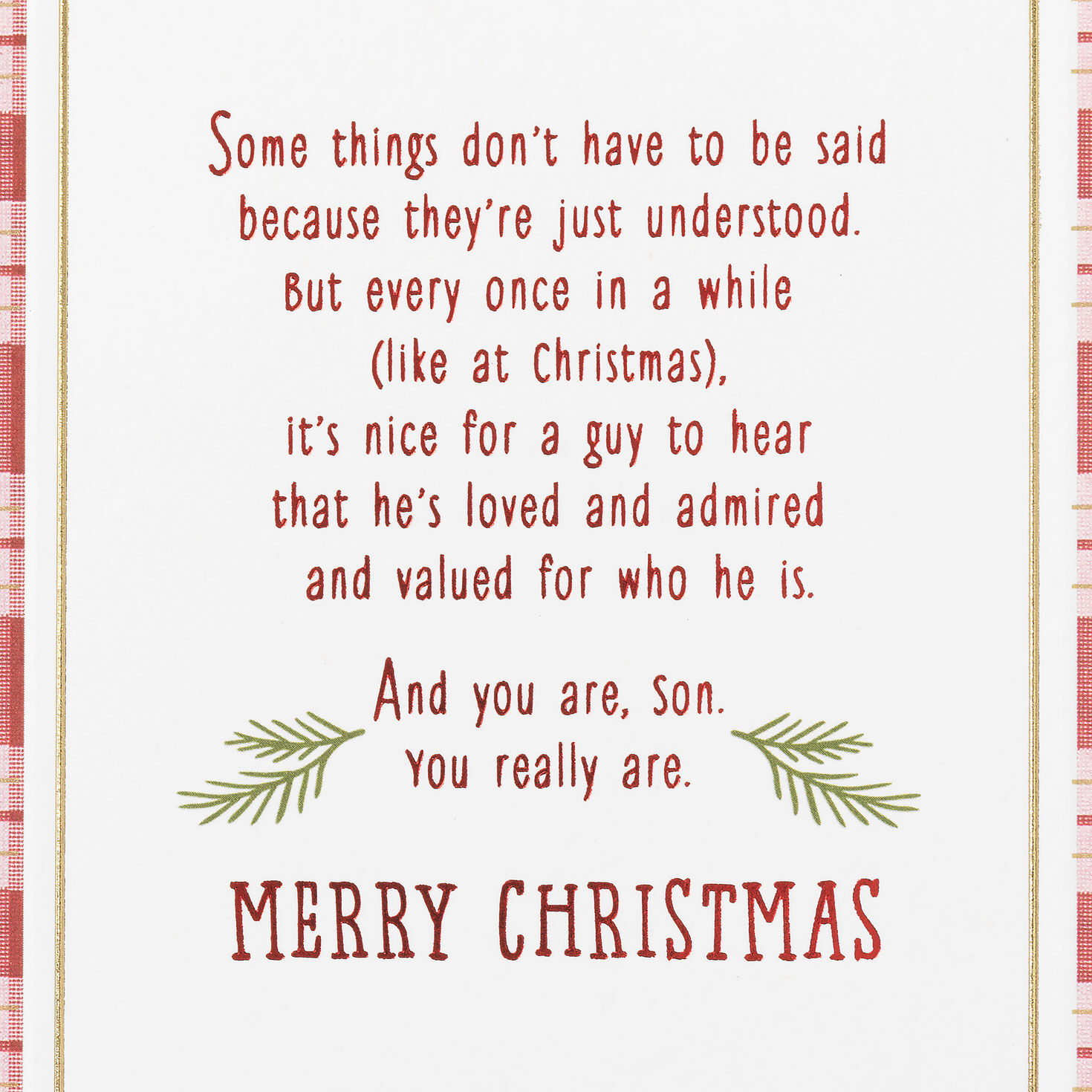 Proud to Call You Son Christmas Card for only USD 5.59 | Hallmark