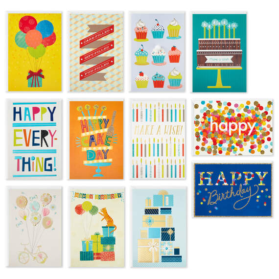 Celebrate Cake Day Assorted Birthday Cards, Box of 12, , large image number 2