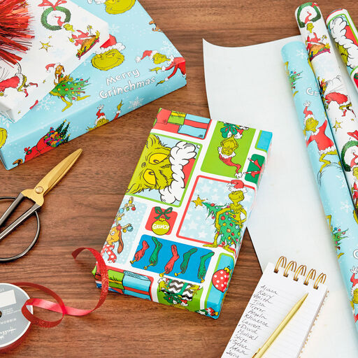 American Greetings Wrapping Paper Christmas, Rustic Designs (4 Rolls, 160 Sq. ft), Size: 160 Sq. ft.