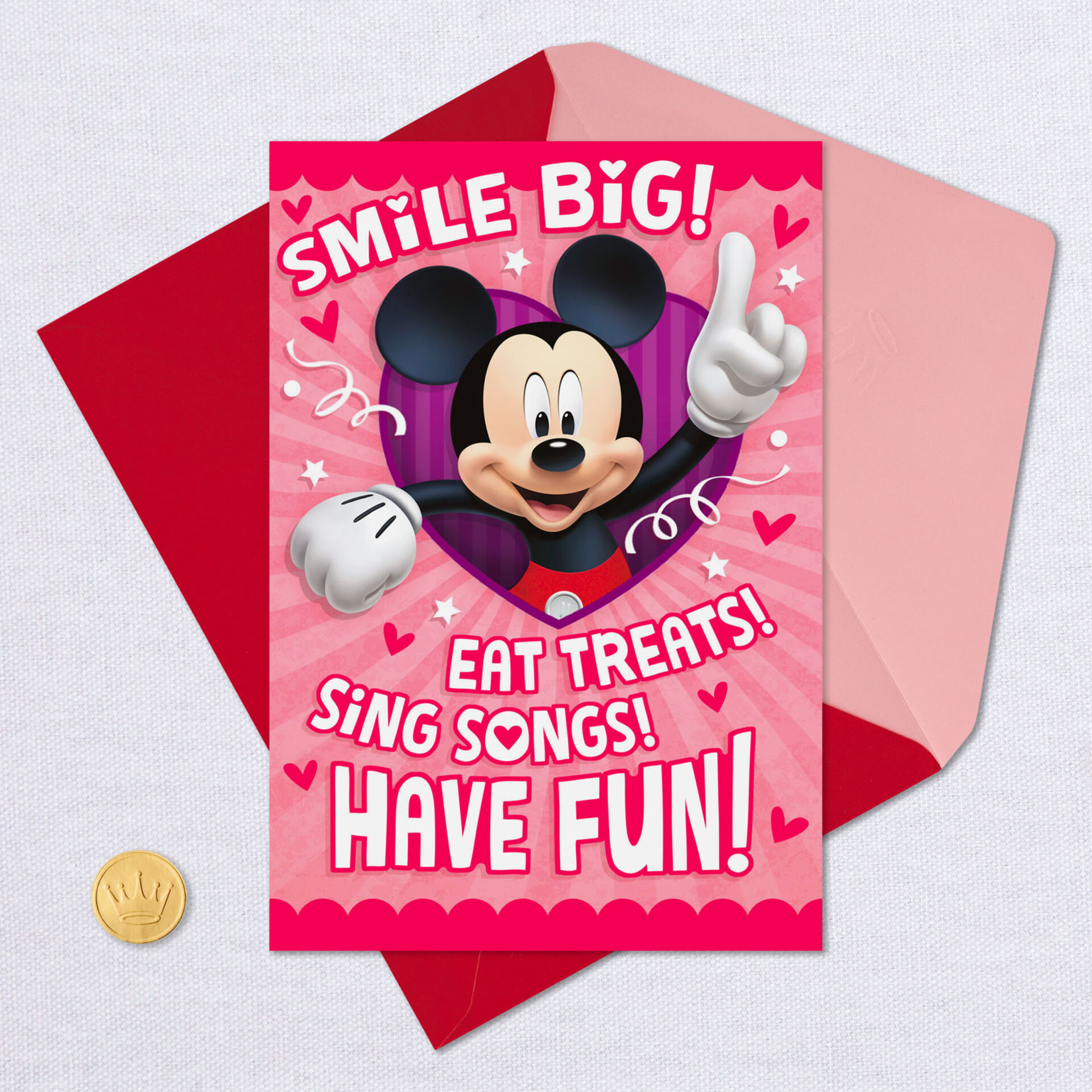 Disney Mickey Mouse Musical Valentine s Day Card For Kids Greeting