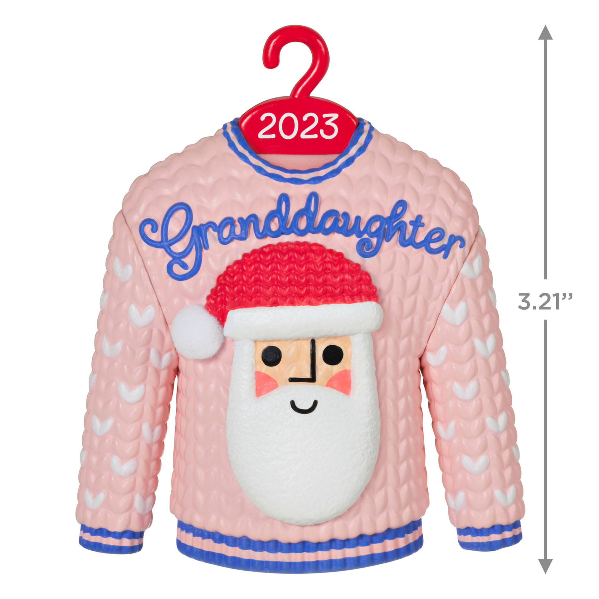 Granddaughter Christmas Sweater 2023 Ornament Keepsake Ornaments