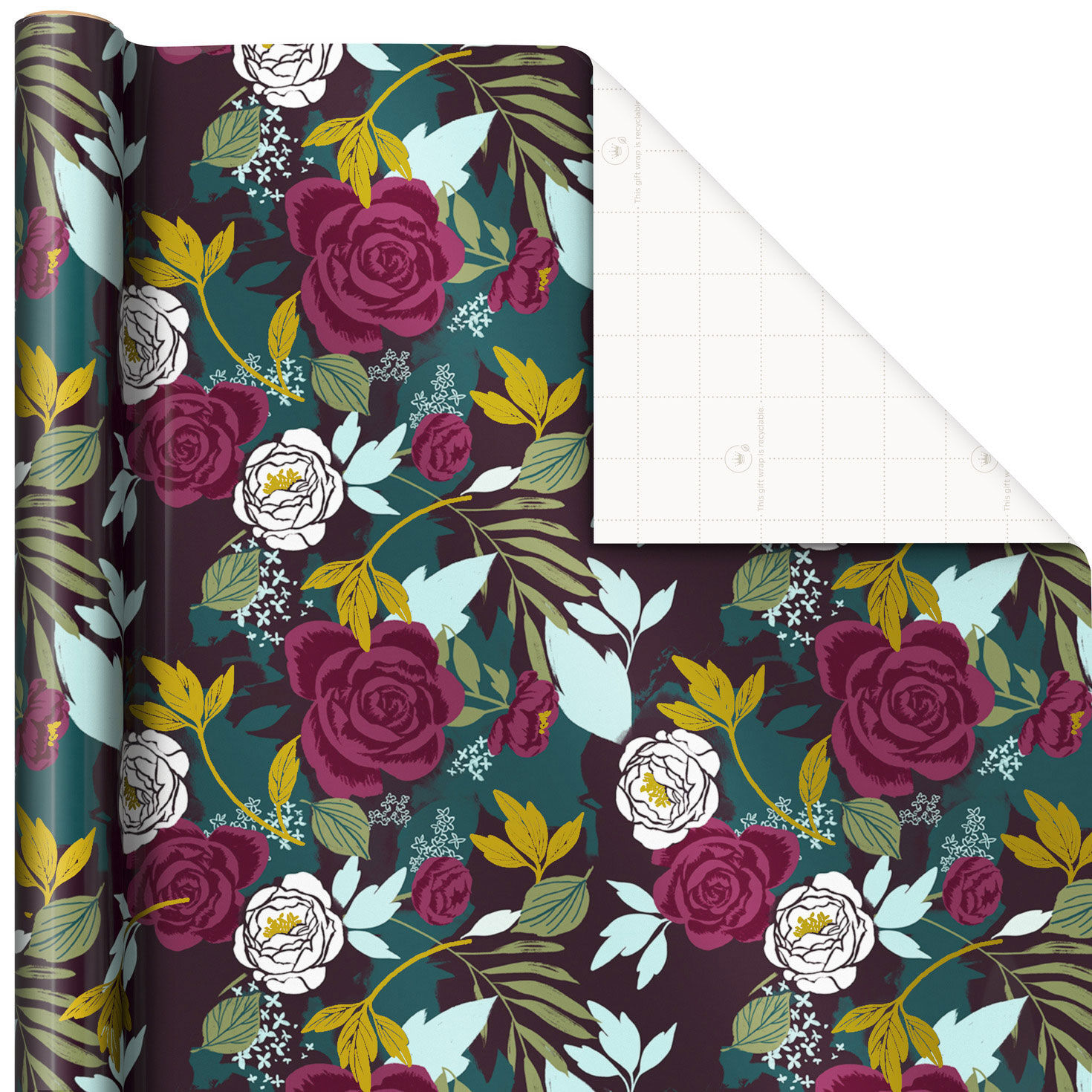 Vintage Hallmark Multi Pack Gift Erap Wrapping Paper Flowers