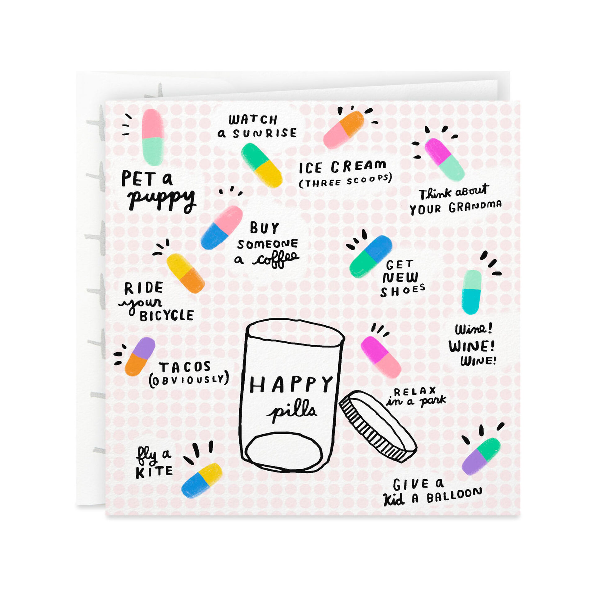 pills and bottle blank card