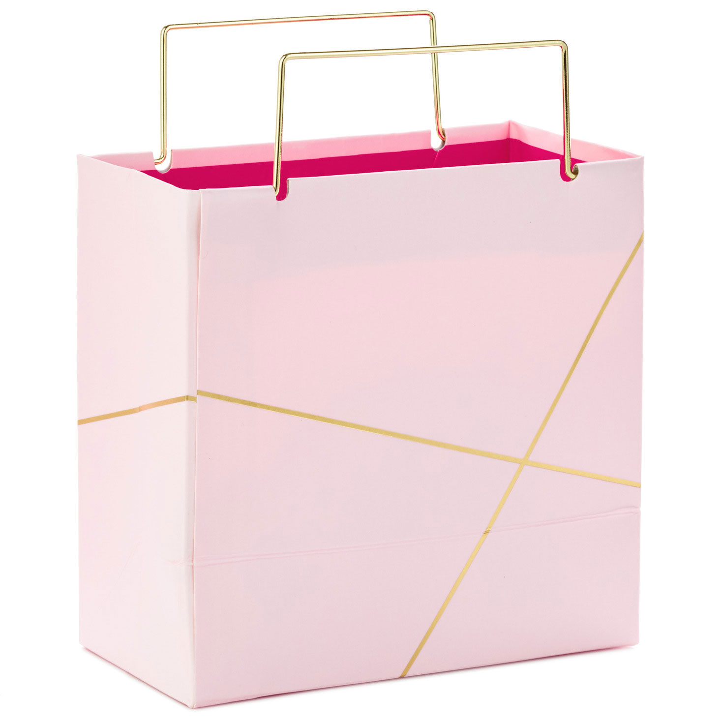 Light Pink With Gold Small Square Gift Bag, 5.5" for only USD 4.99 | Hallmark