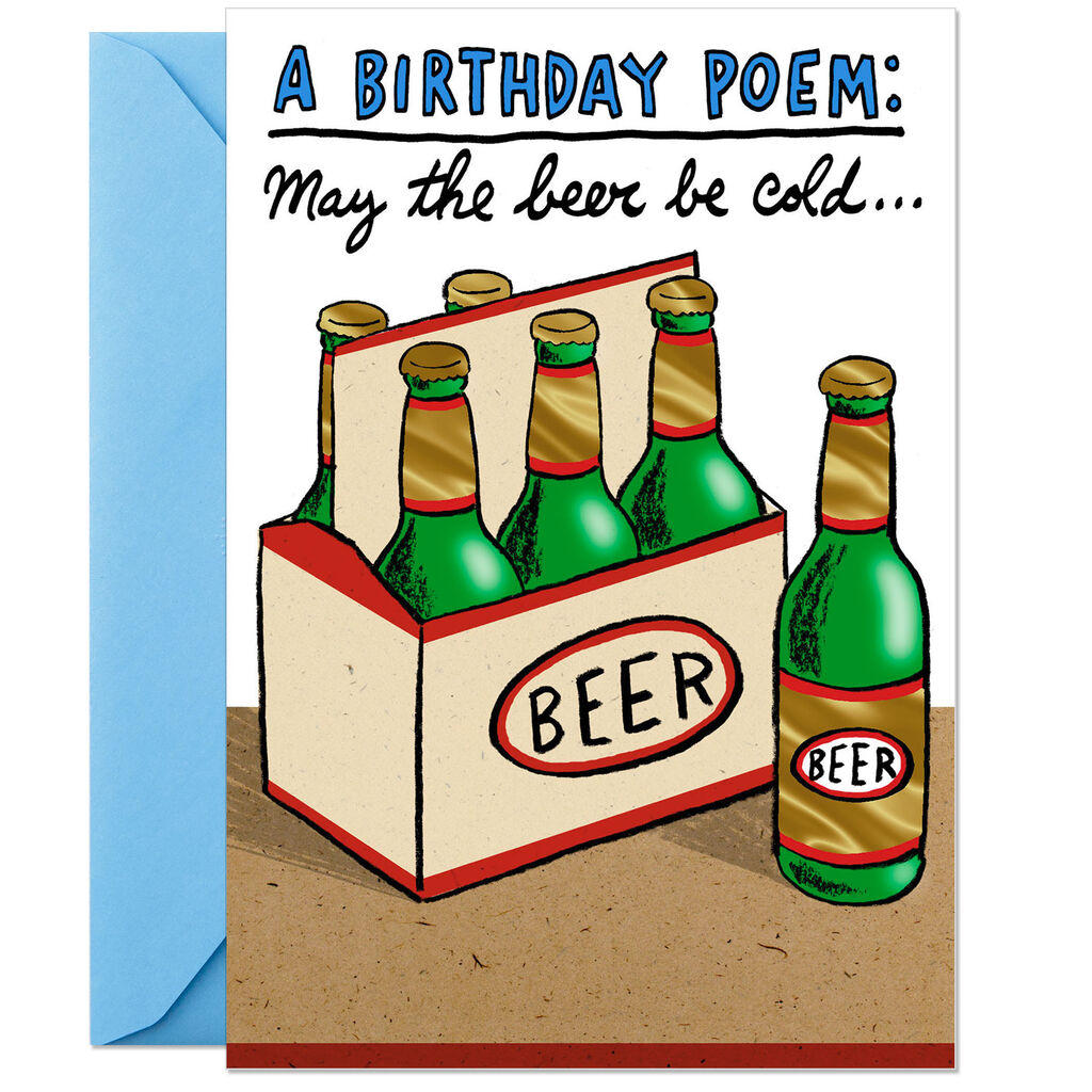 Beer Birthday Cards - Card Design Template