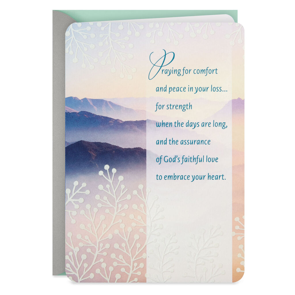 Praying For Comfort And Peace Religious Sympathy Card Greeting