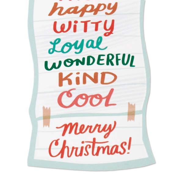 Old-School Nice List Funny Pop-Up Christmas Card, , large image number 5