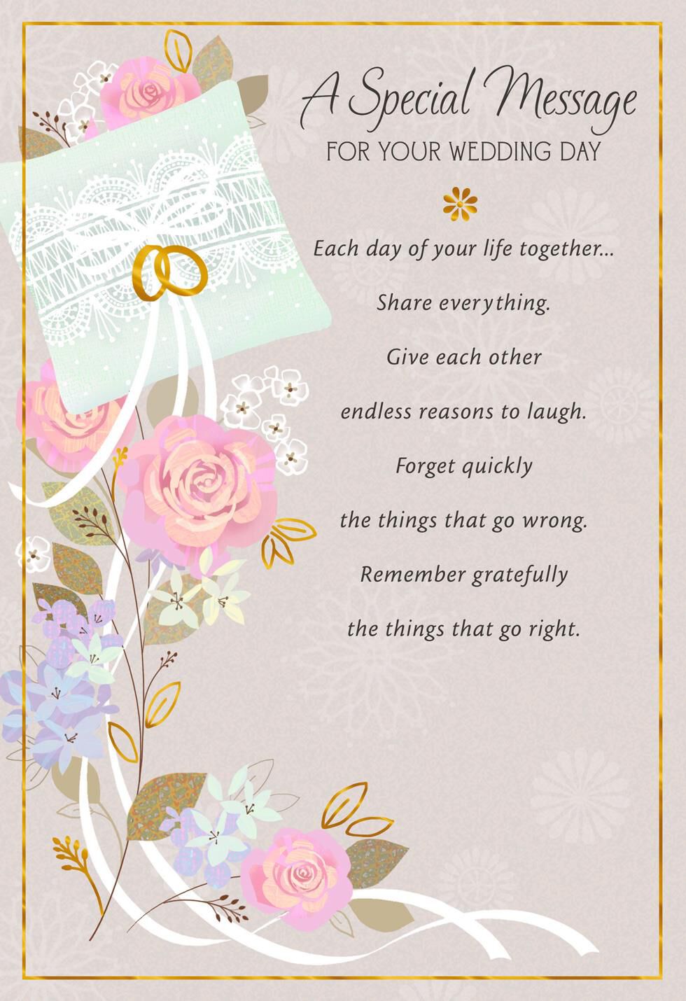 Rings, Ribbon and Flowers Wedding Card - Greeting Cards - Hallmark