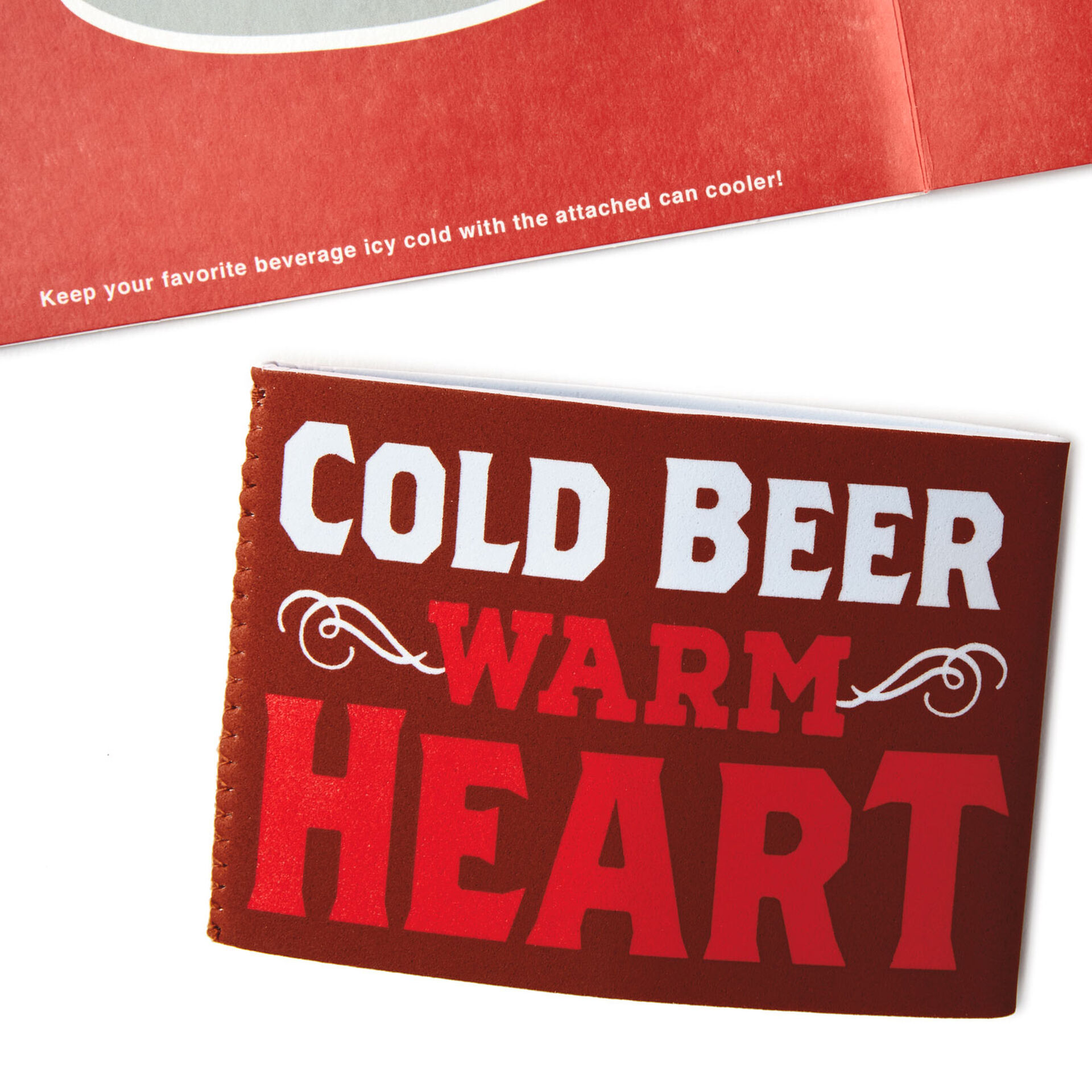 Cold Beer Warm Heart Funny Valentine's Day Card for Dad With Can Cooler ...