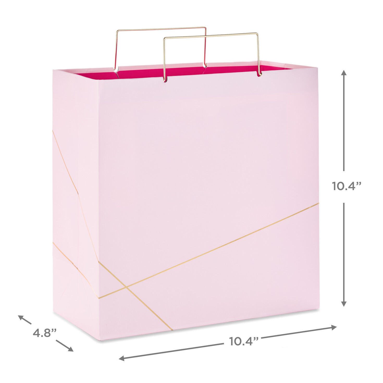 Light Pink With Gold Large Square Gift Bag, 10.4" for only USD 6.99 | Hallmark