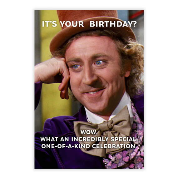 Willy Wonka & The Chocolate Factory Funny Folded Birthday Photo Card, , large image number 8