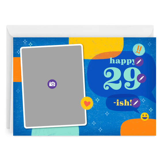 Fun Designs and Emojis Folded Birthday Photo Card, , large image number 6