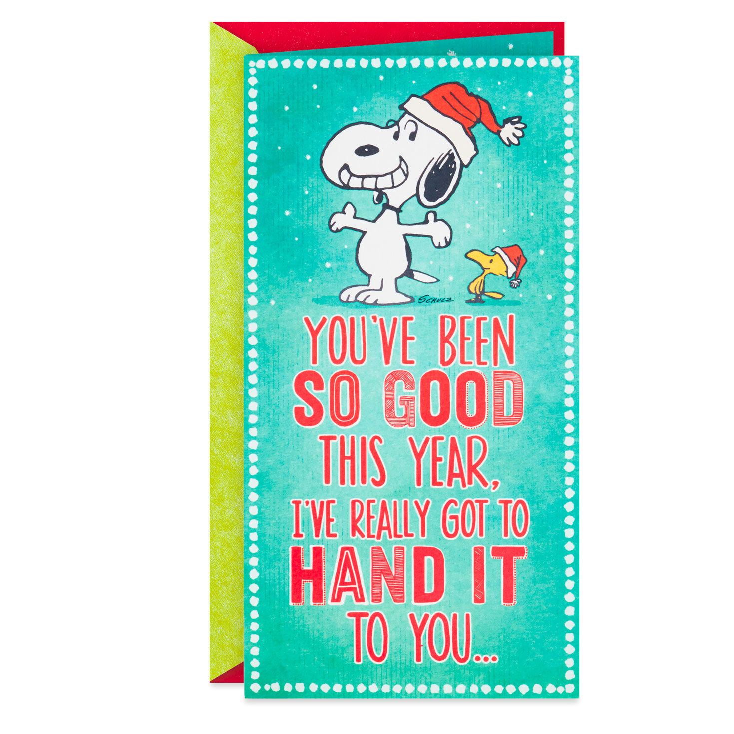 Peanuts® Snoopy and Woodstock Pop-Up Money Holder Christmas Card