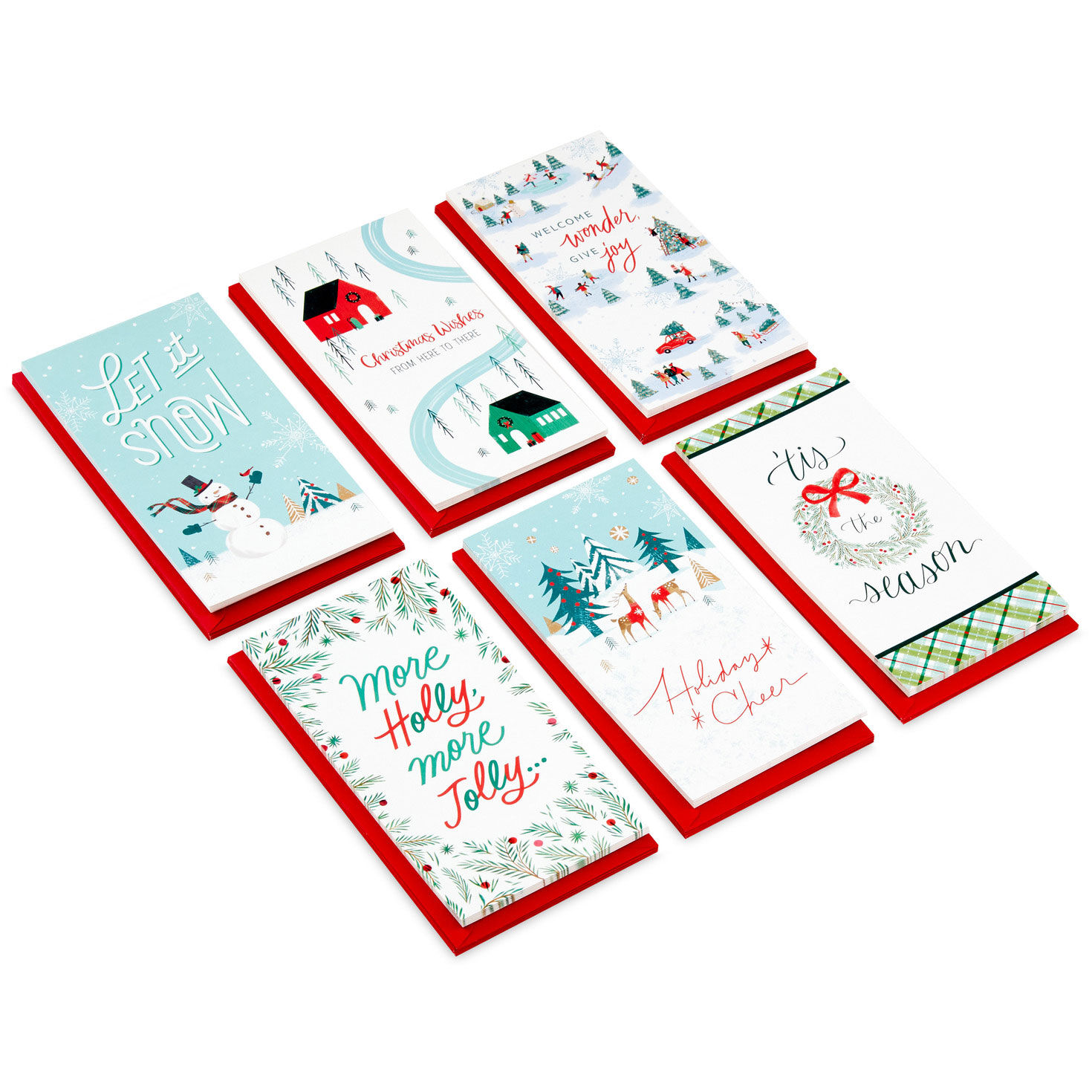 Hallmark Enjoy the Wonder Christmas Gift Card Holders or Money Holders  Assortment 5-pk.