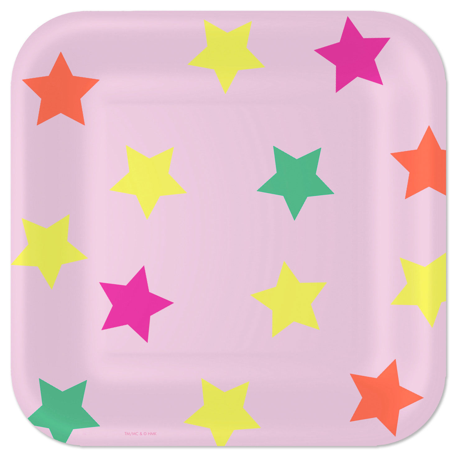 Colorful Stars on Pink Square Dinner Plates, Set of 8 for only USD 4.99 | Hallmark