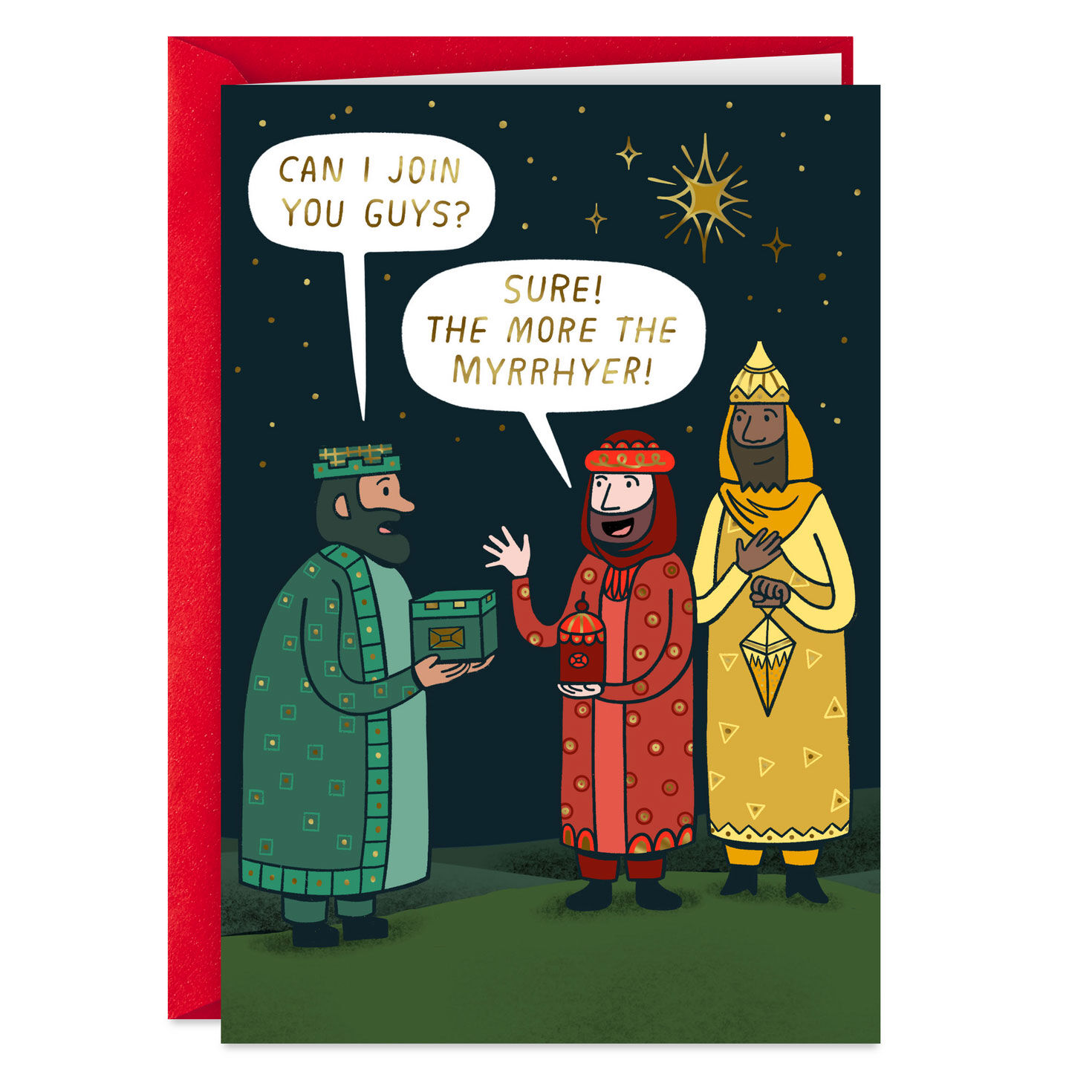Three Wise Men Myrrhy Funny Christmas Card for only USD 3.99 | Hallmark